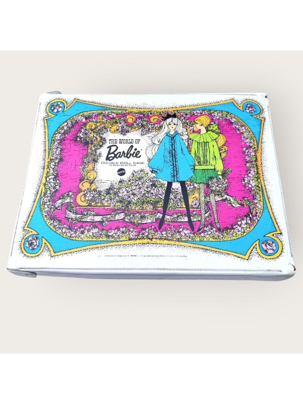 The World Of Barbie 1960s Double Doll Case Vintage By Mattel Floral Design 1968